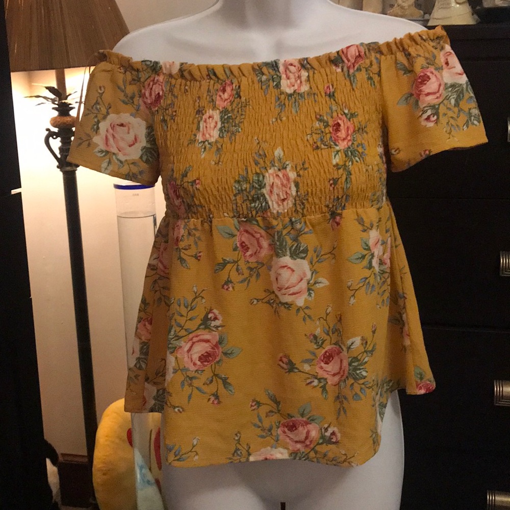 Floral off shoulder top